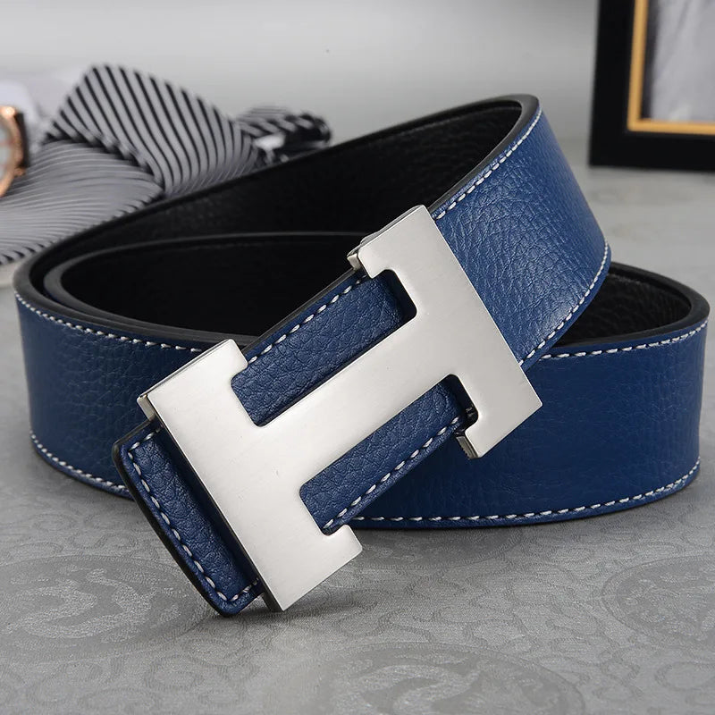 Versatile Split Leather Belt with Minimalist Buckle Design for Adults