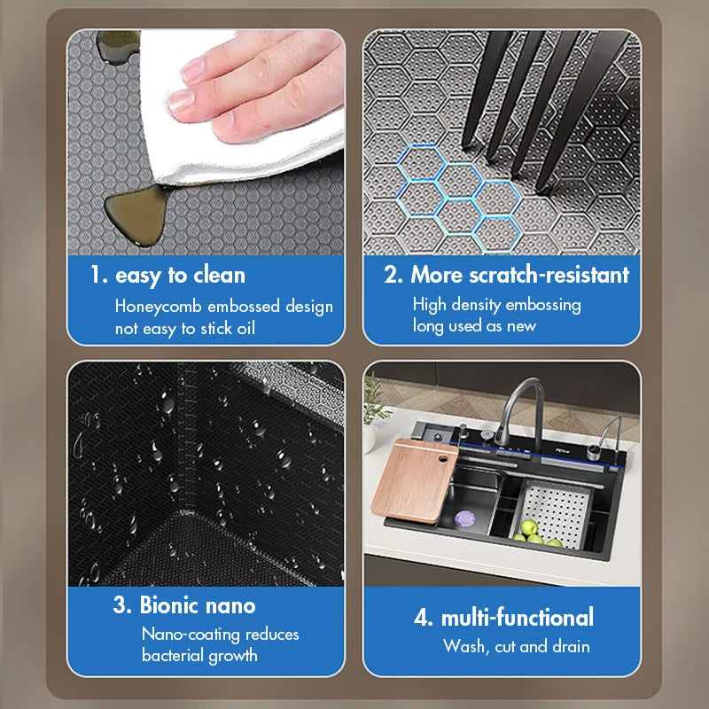 Premium Stainless Steel Digital Display Sink Specifications