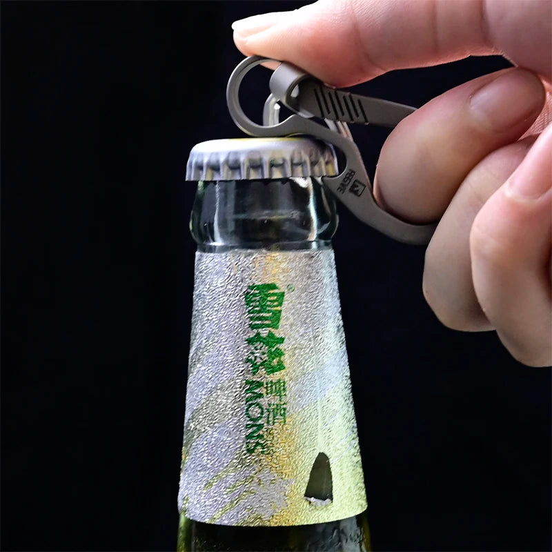 Durable Titanium Alloy Multi-Purpose Keychain with Sleek Design