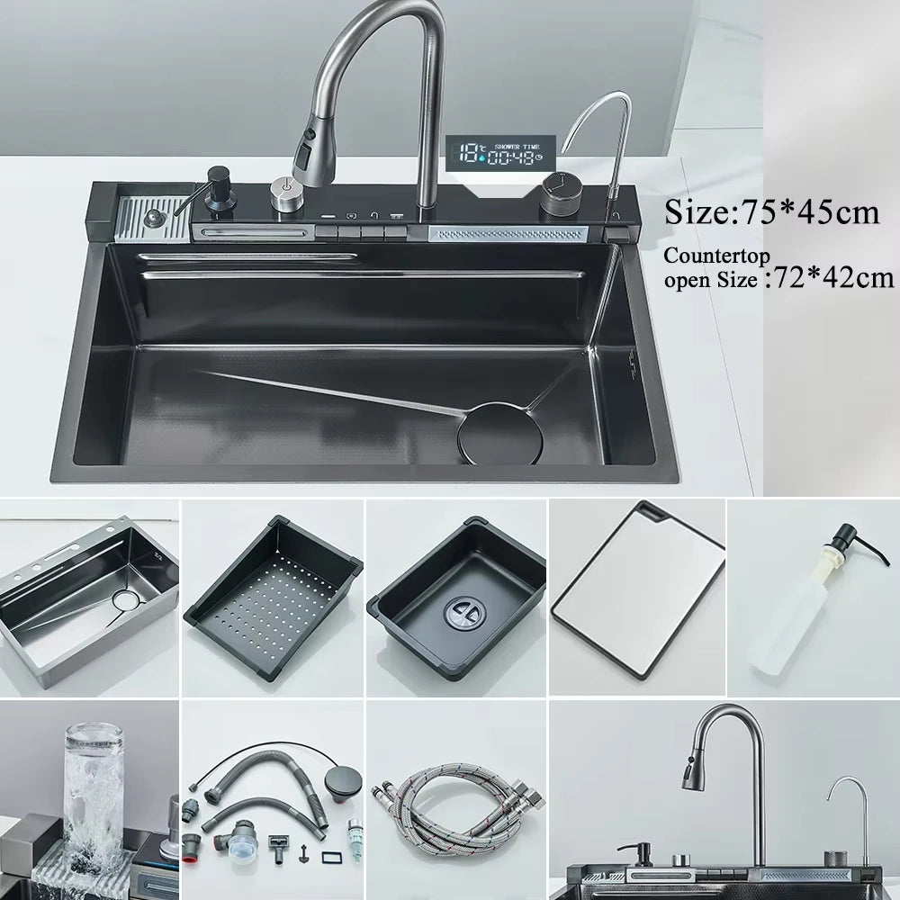 Premium Stainless Steel Digital Display Sink Specifications