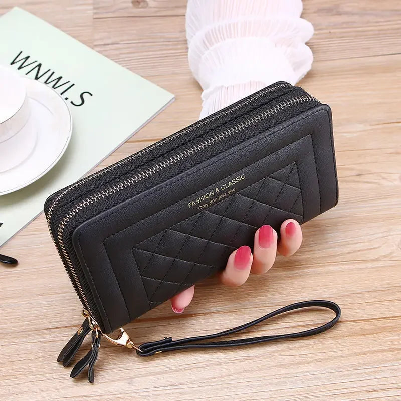 Elegant Plaid Long Wallet