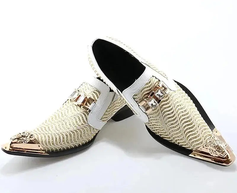 Men's Breathable Pointed-Toe Leather Dress Shoes