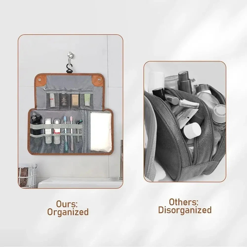 Eco-Friendly Waterproof Travel Toiletry Bag with Expandable Design