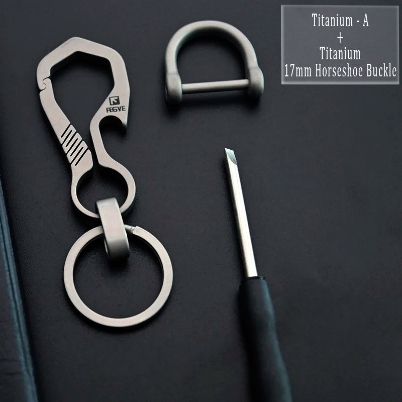 Durable Titanium Alloy Multi-Purpose Keychain with Sleek Design