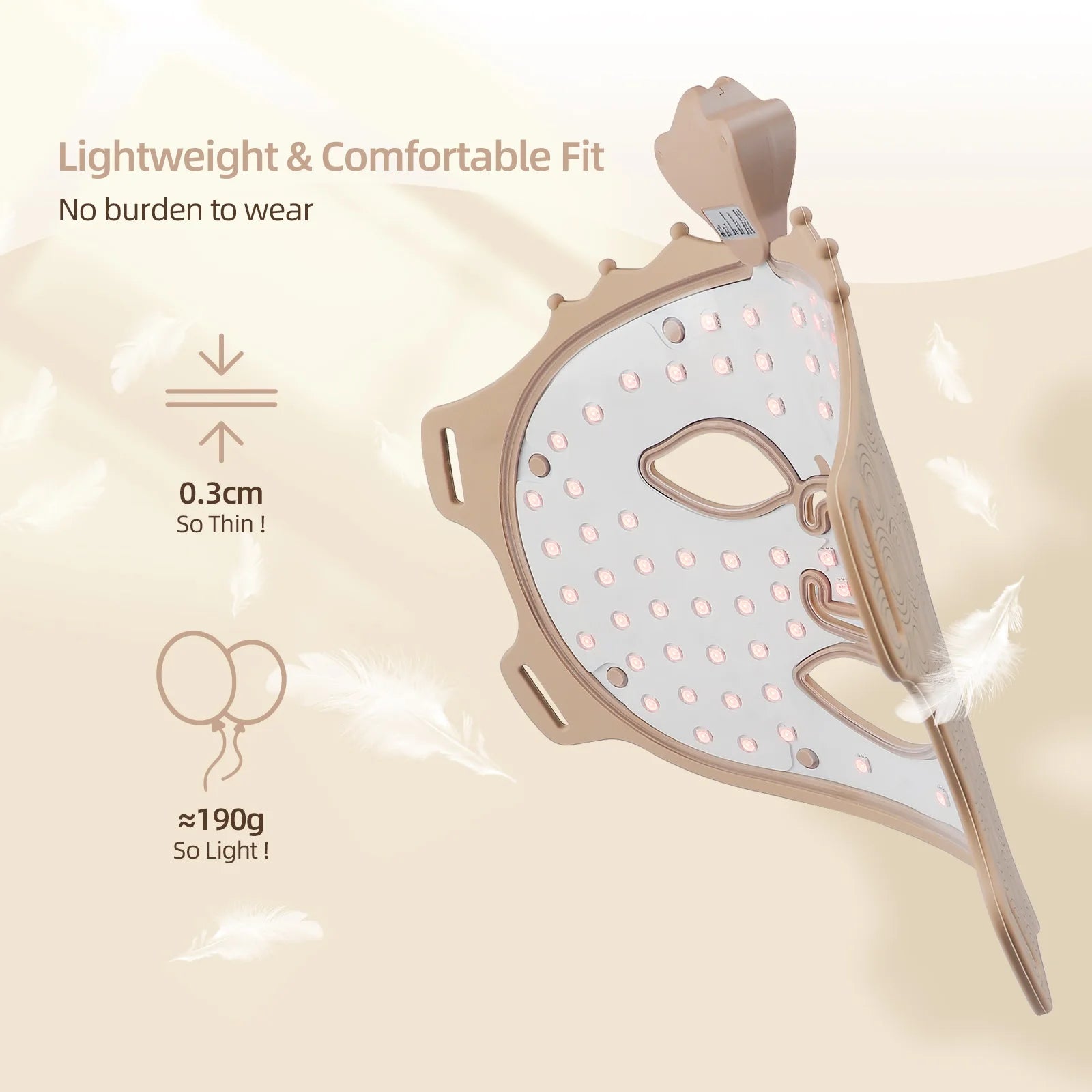 Rechargeable Wireless LED Skincare Mask with Multi-Spectrum Light Therapy