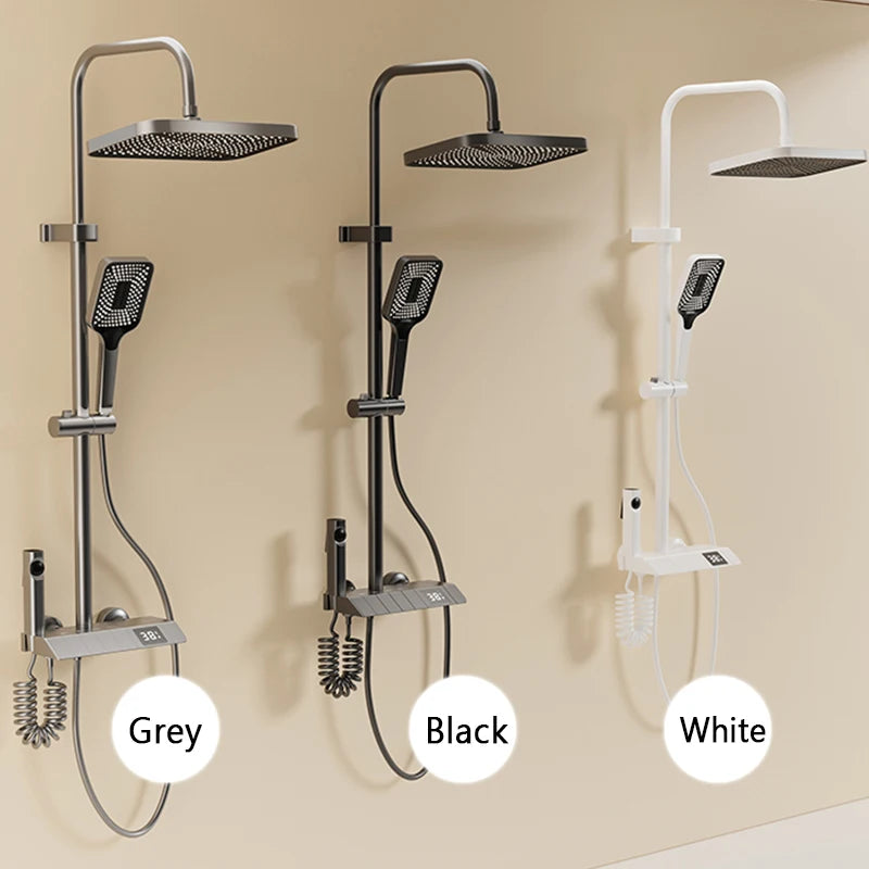 Shower Set with LED Digital Display