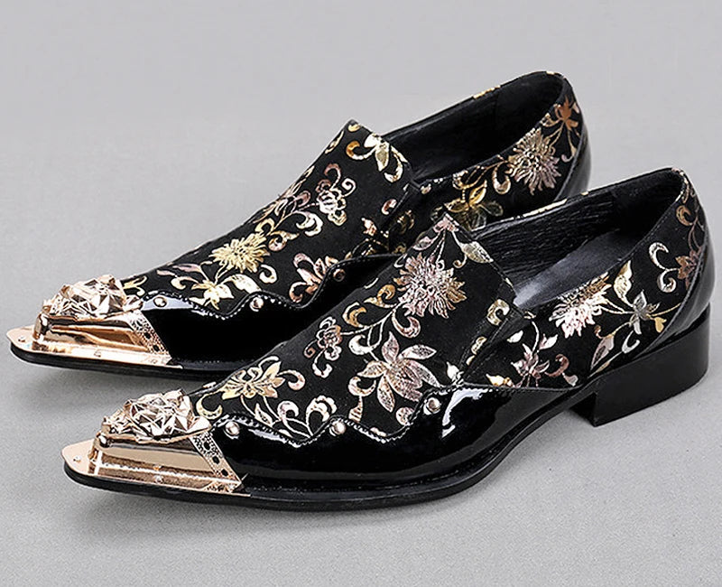 Men's Breathable Pointed-Toe Leather Dress Shoes