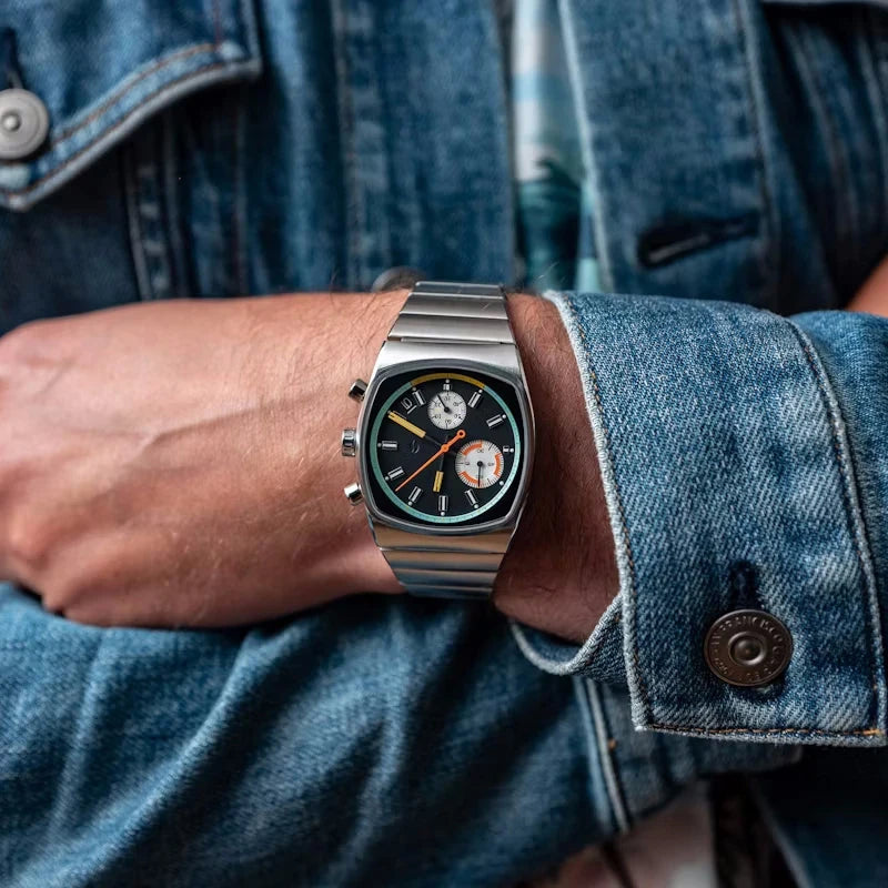 Multi-Function Calendar and Stainless Steel Watch