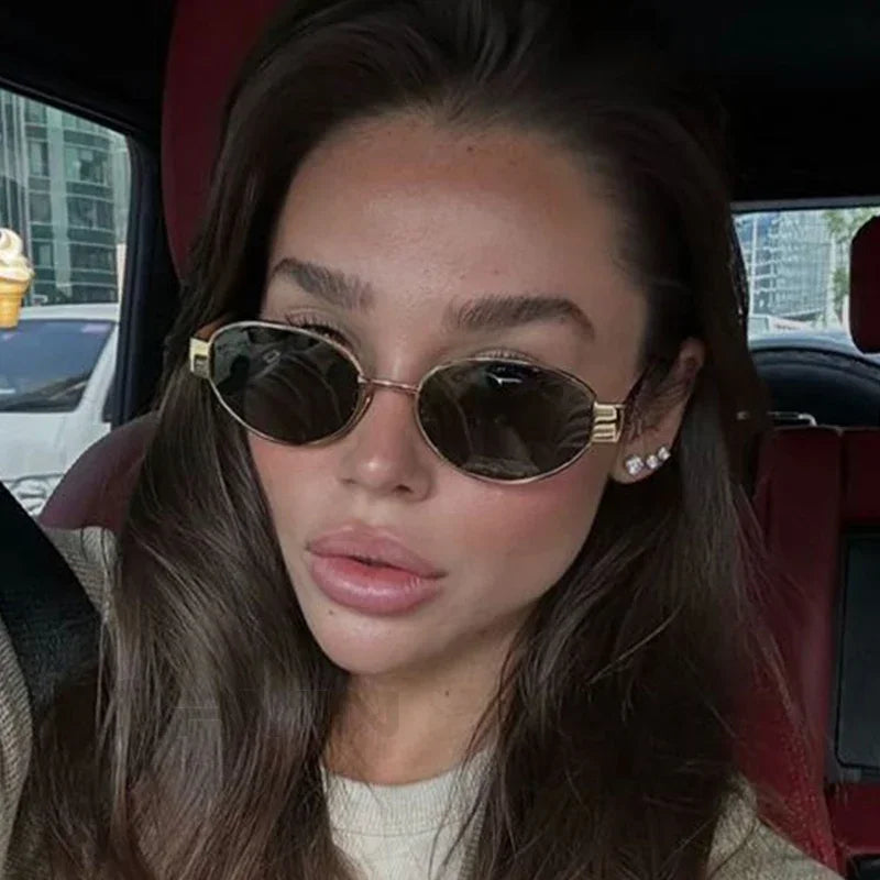 Retro Oval Sunglasses for Women