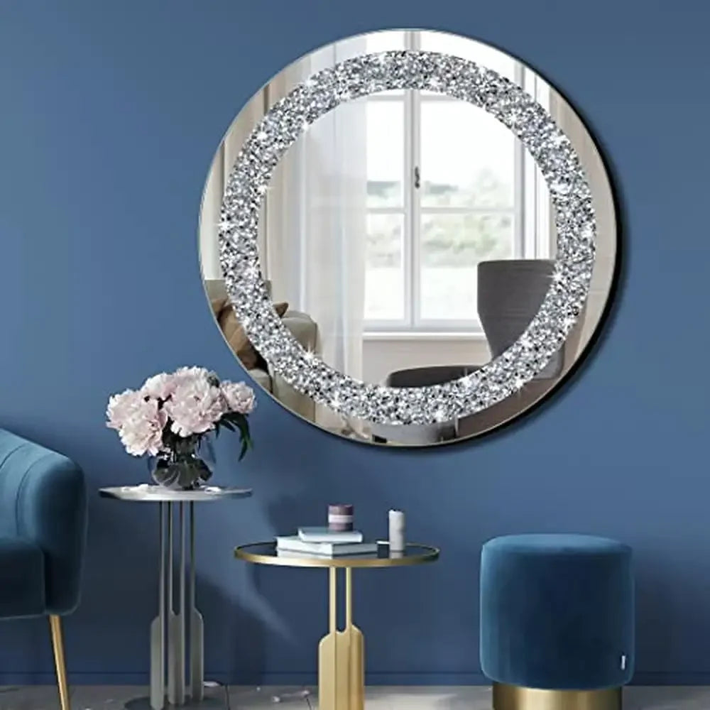 Frameless Crystal Crush Diamond Mirror