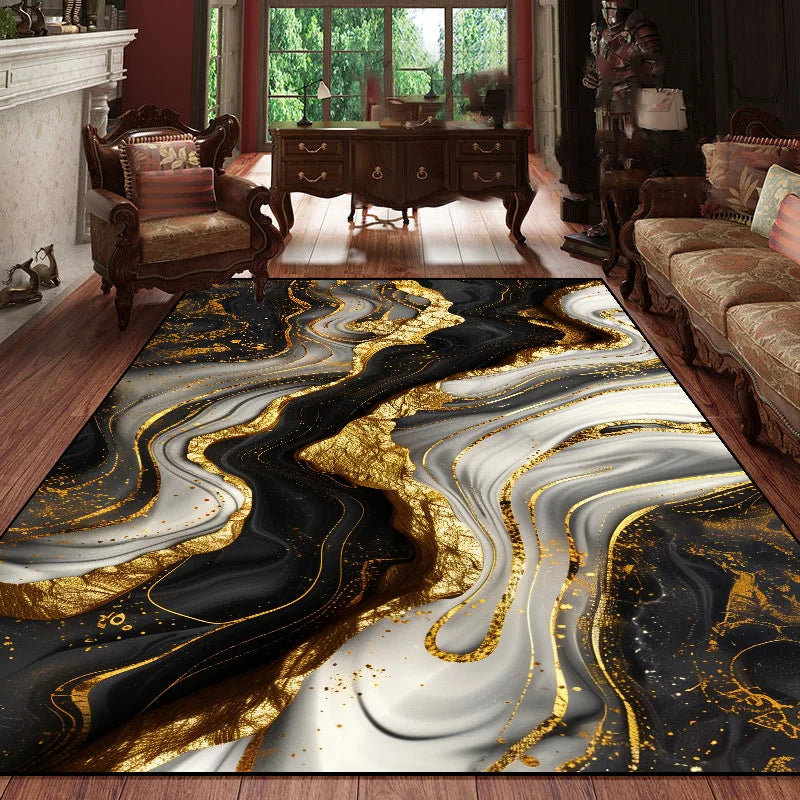 Modern Geometric Anti-Slip Carpet – Soft & Washable