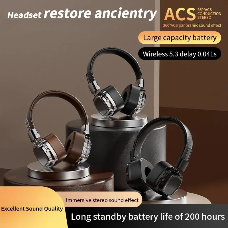 Wireless & Wired Over-Ear Headphones – High-Quality Sound with Memory Foam Ear Pads