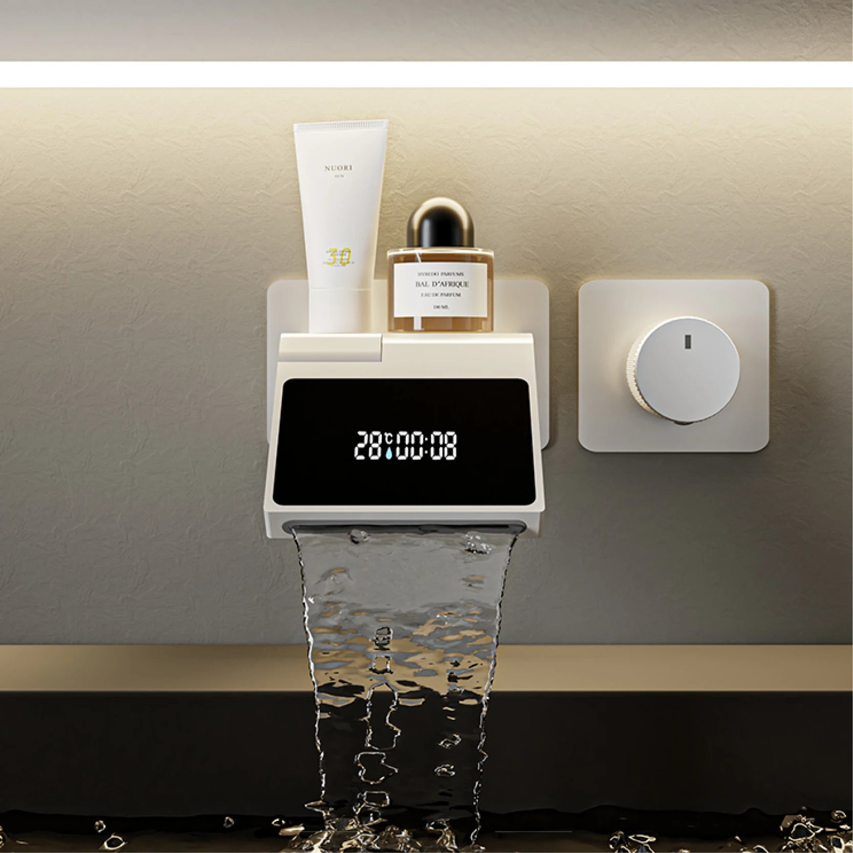 Wall Mounted Basin Faucet with LED Light