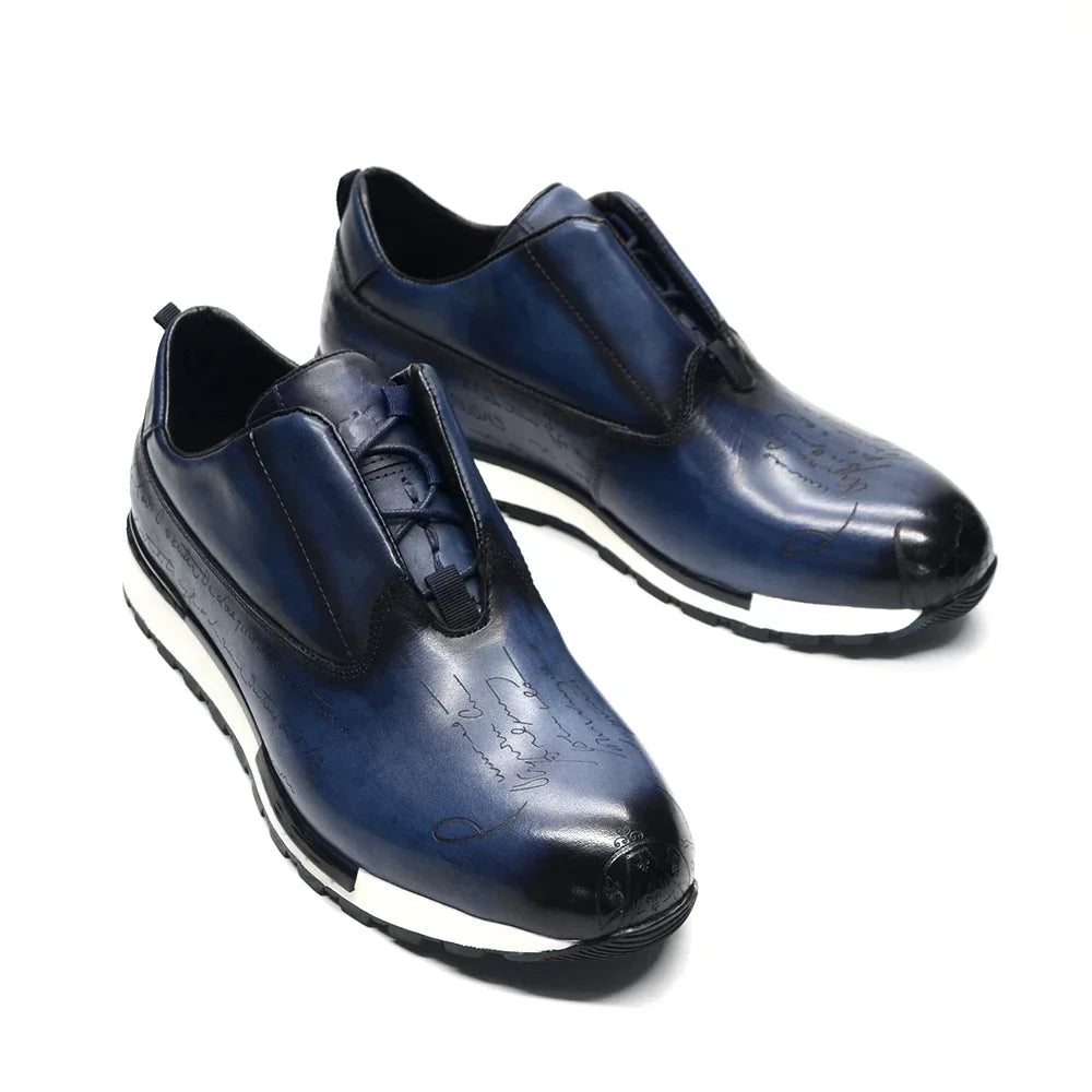 Timeless Hand-Painted Totem Sneakers for Men