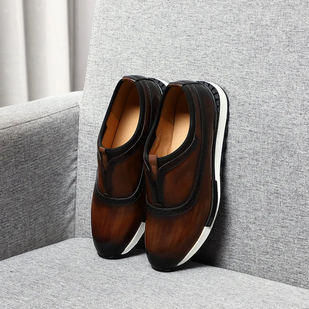 Men's Classic Genuine Leather Loafers | Timeless European Craftsmanship for Everyday Elegance