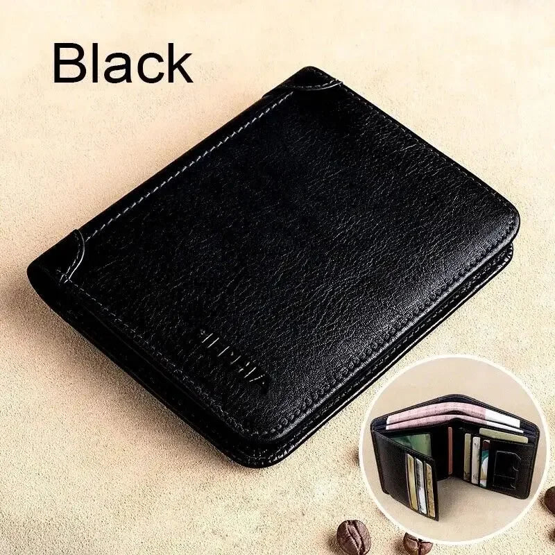 Men's Genuine Leather Wallet – RFID Protection