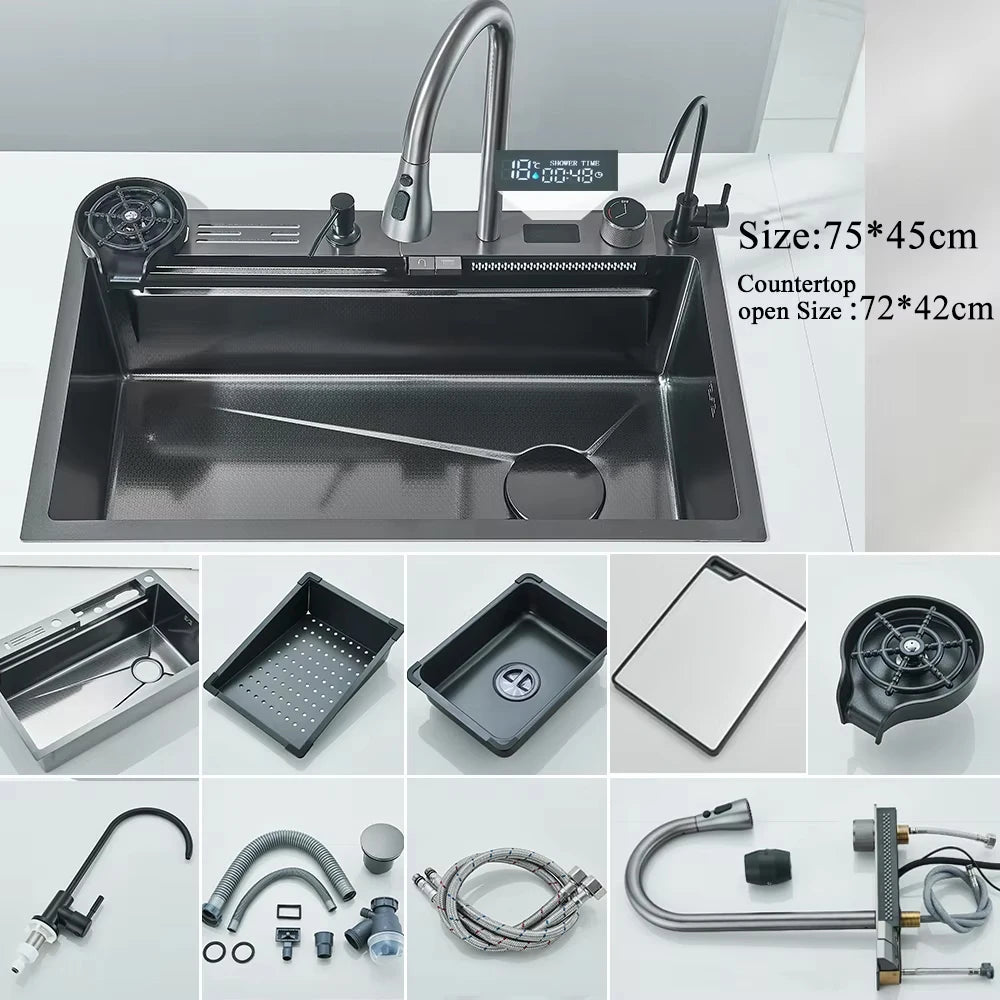 Premium Stainless Steel Digital Display Sink Specifications