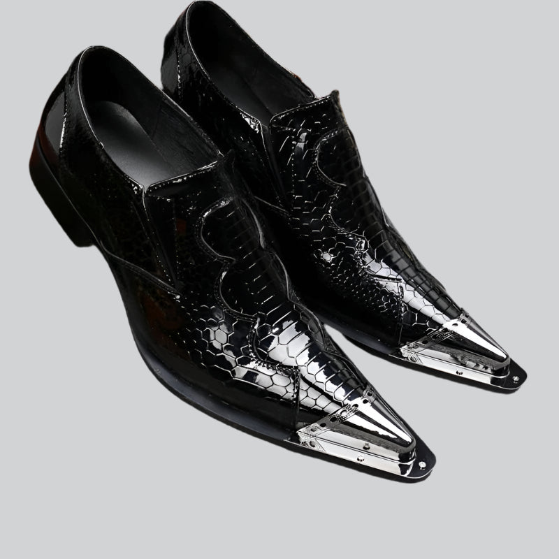 Men's Breathable Pointed-Toe Leather Dress Shoes