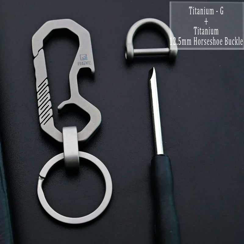 Durable Titanium Alloy Multi-Purpose Keychain with Sleek Design