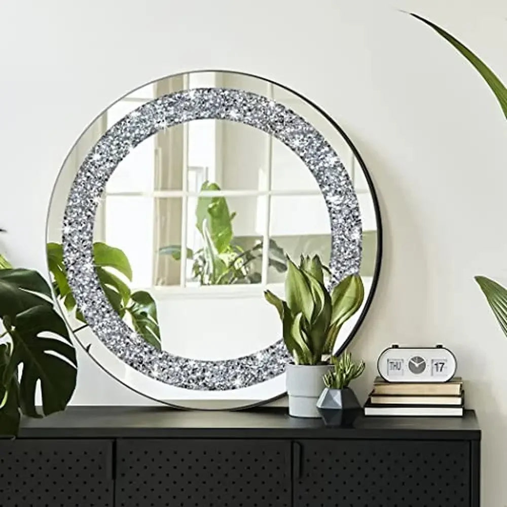 Frameless Crystal Crush Diamond Mirror