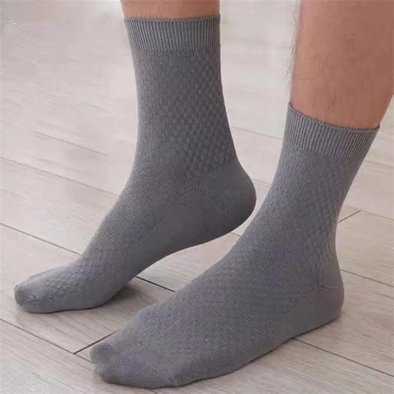 Men's Bamboo Fiber Crew Socks – 5 Pairs