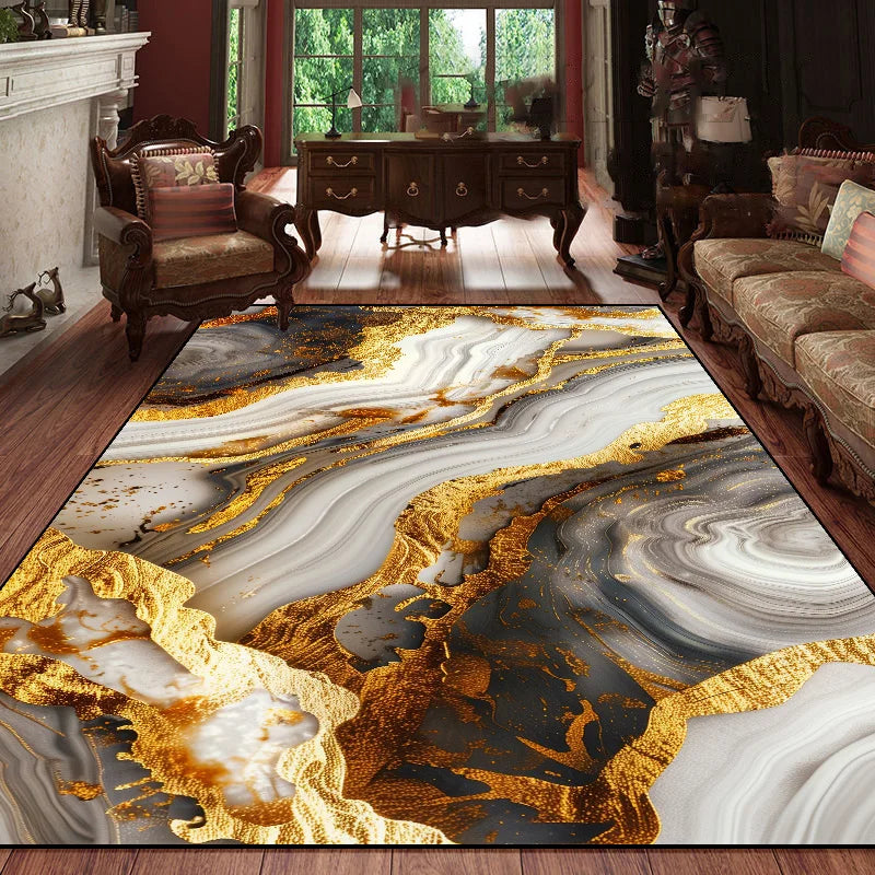 Modern Geometric Anti-Slip Carpet – Soft & Washable