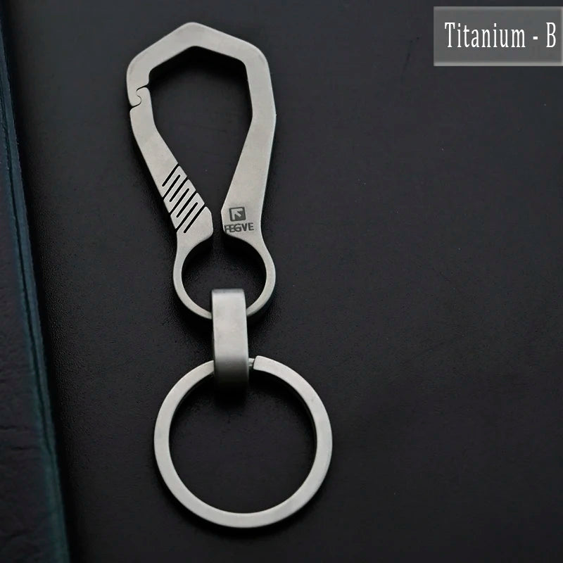 Durable Titanium Alloy Multi-Purpose Keychain with Sleek Design