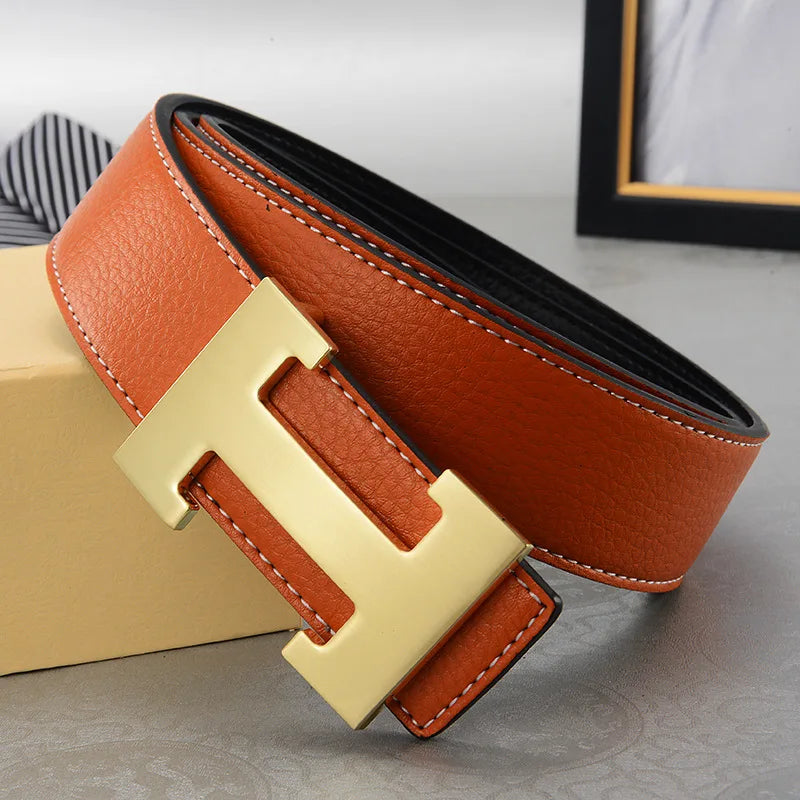 Versatile Split Leather Belt with Minimalist Buckle Design for Adults