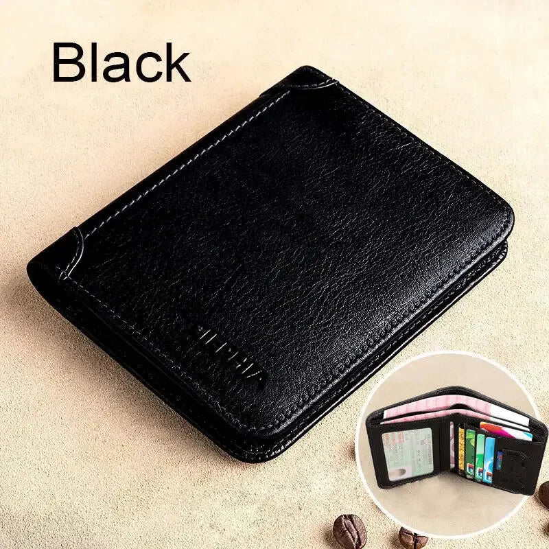 Men's Genuine Leather Wallet – RFID Protection