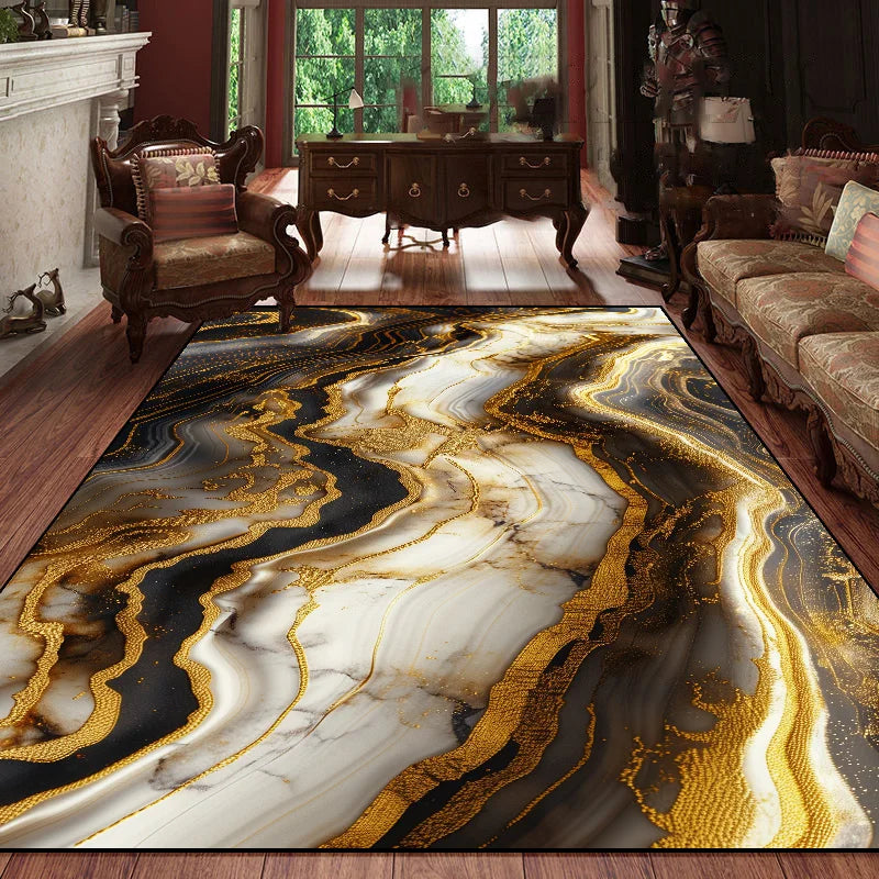 Modern Geometric Anti-Slip Carpet – Soft & Washable