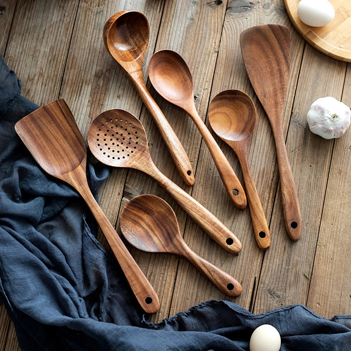 Premium Wooden Cooking Tool Set – Natural Elegance Meets Everyday Function