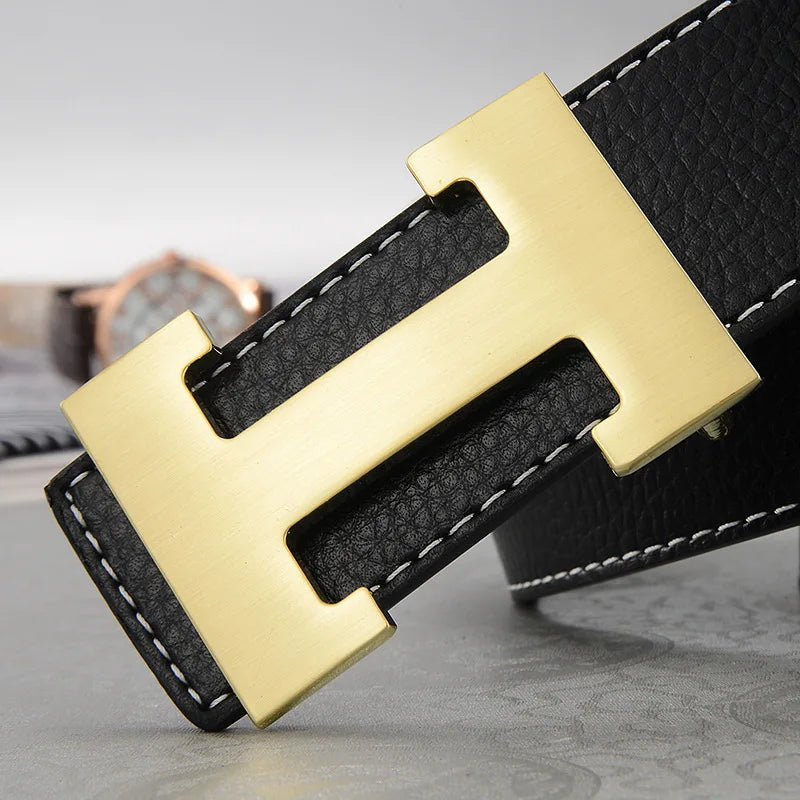 Versatile Split Leather Belt with Minimalist Buckle Design for Adults