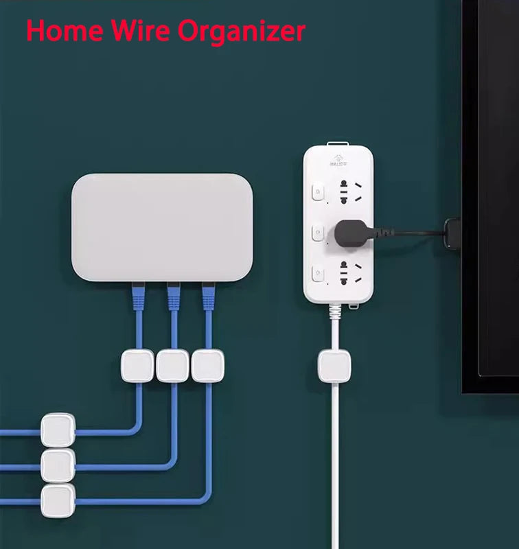 Magnetic Cable Organizer – Adhesive Cord Holder for Home & Office