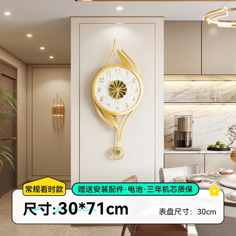 Luxury Wall Clock Art Mural – Elevate Your Space with Modern Nordic Style