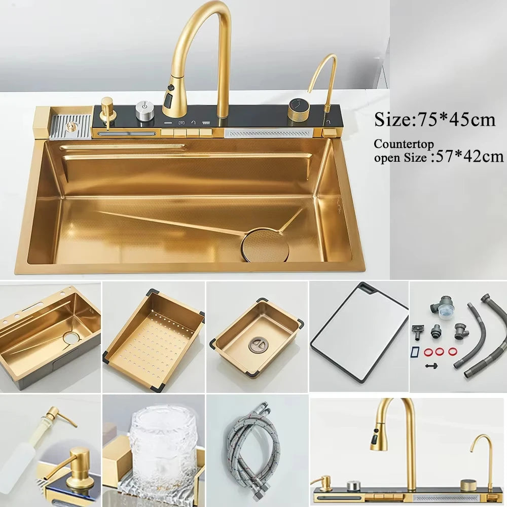 Premium Stainless Steel Digital Display Sink Specifications