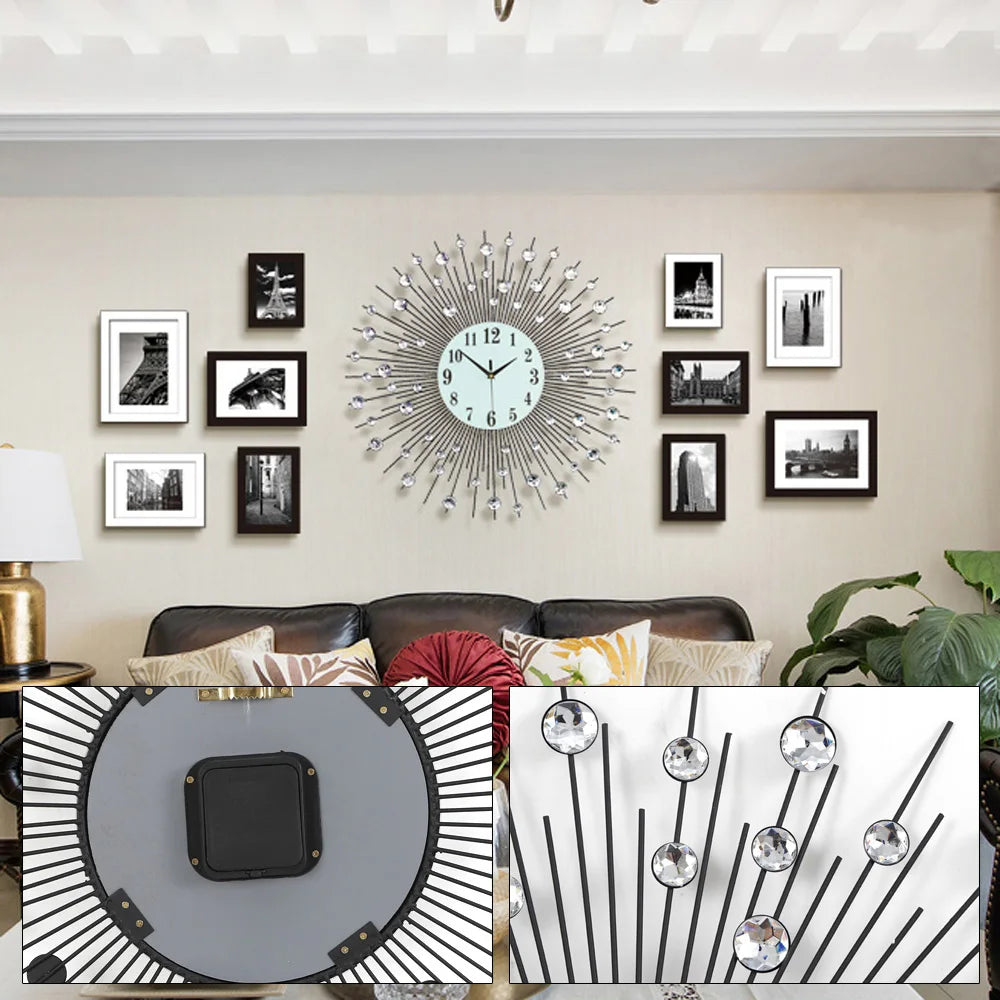 Elegant Art Deco Wall Clock – Silent and Accurate Timekeeping