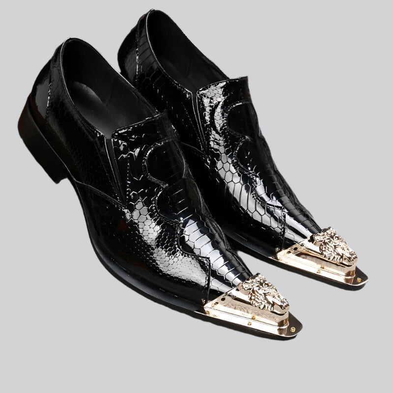 Men's Breathable Pointed-Toe Leather Dress Shoes