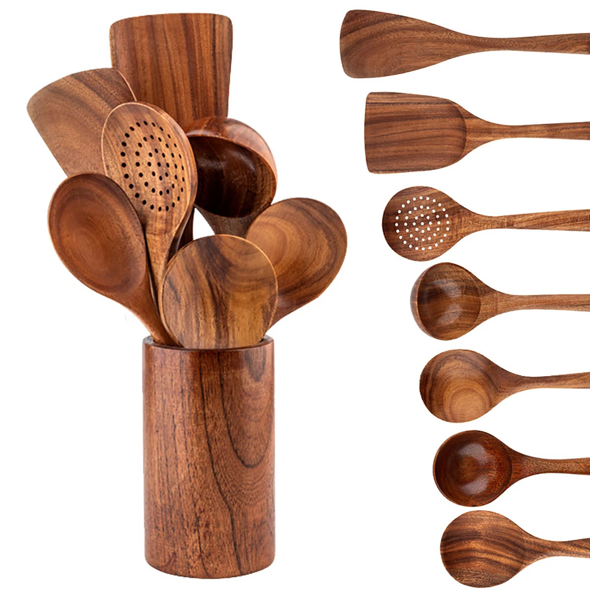 Premium Wooden Cooking Tool Set – Natural Elegance Meets Everyday Function