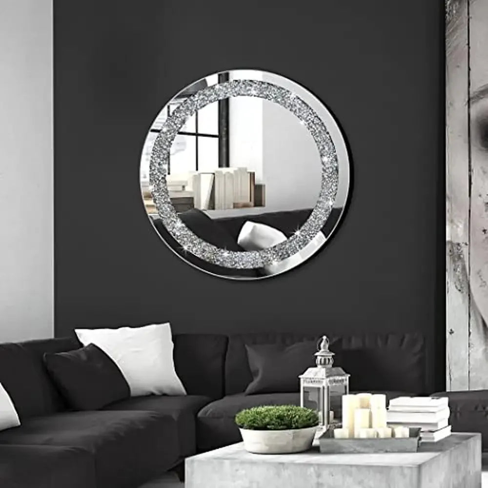 Frameless Crystal Crush Diamond Mirror