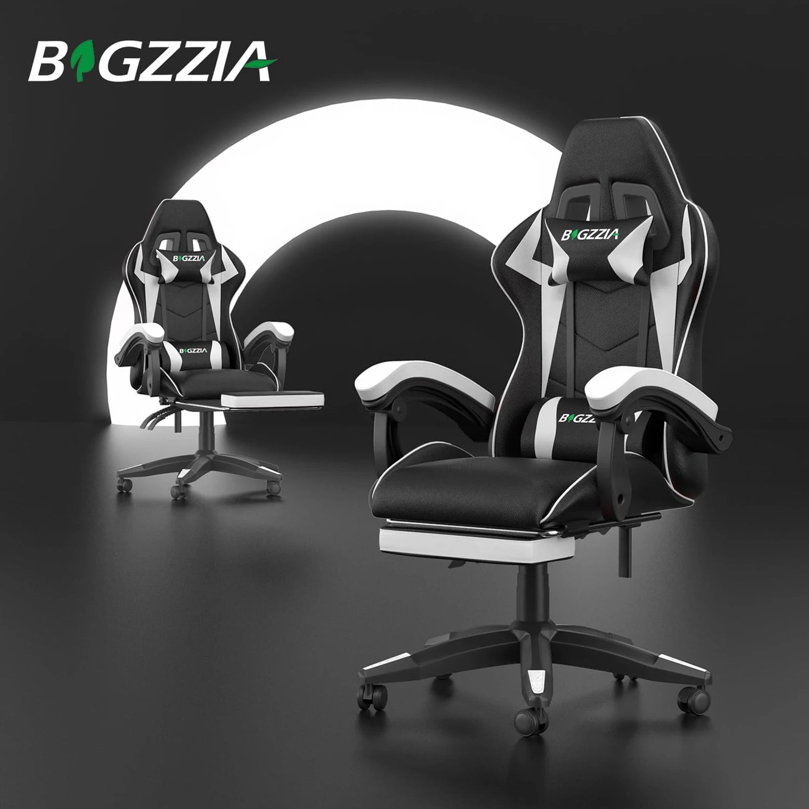 Ergonomic Gaming Chair with Footrest – Adjustable Swivel Office Seat