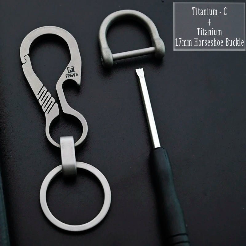 Durable Titanium Alloy Multi-Purpose Keychain with Sleek Design