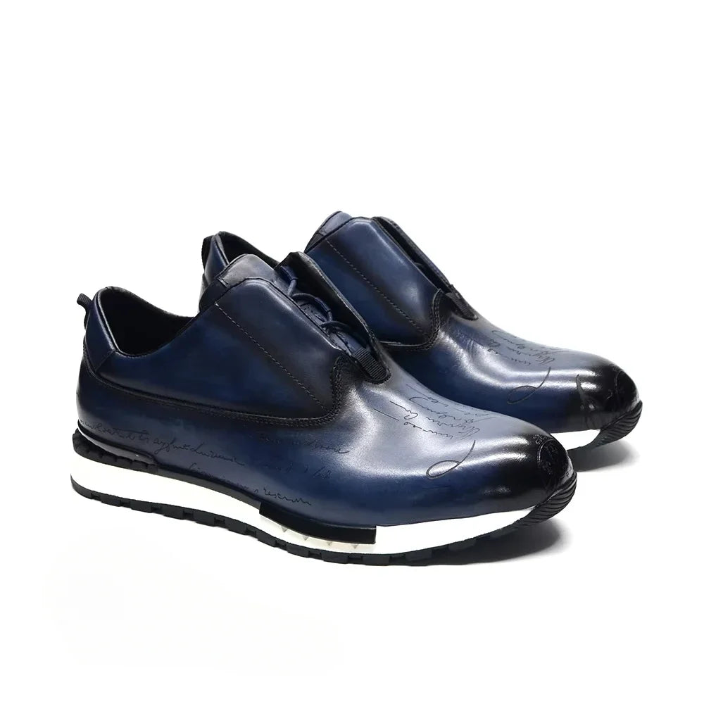 Timeless Hand-Painted Totem Sneakers for Men