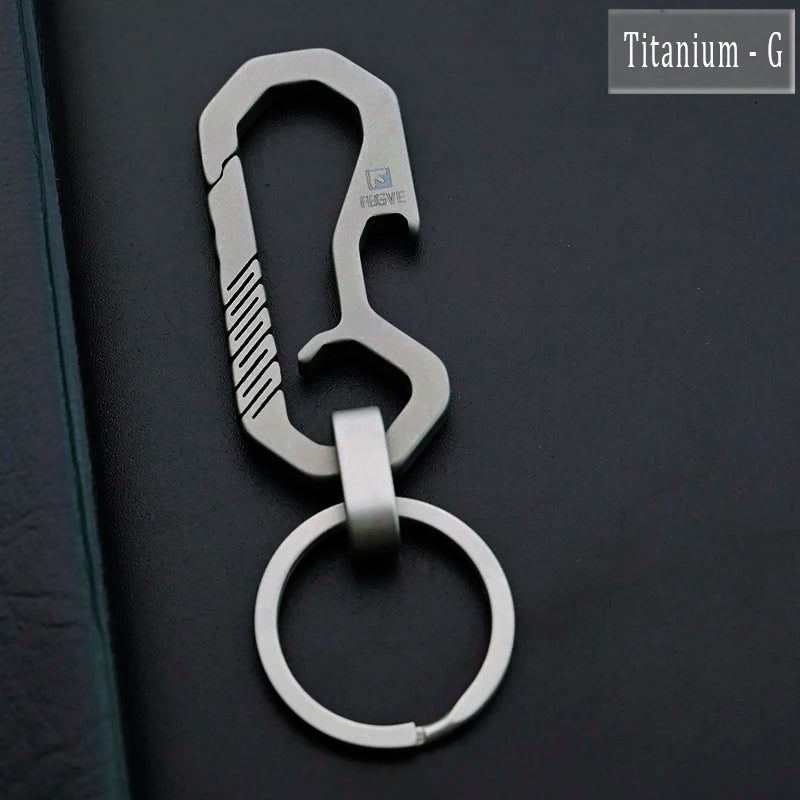 Durable Titanium Alloy Multi-Purpose Keychain with Sleek Design