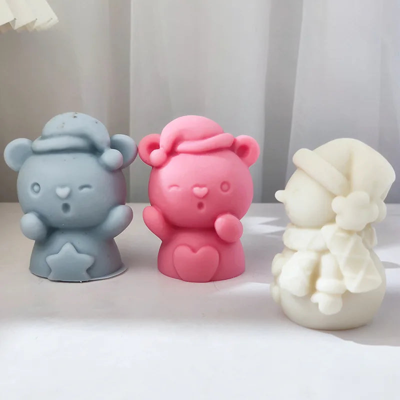 Christmas Snowman Silicone Mold 3D