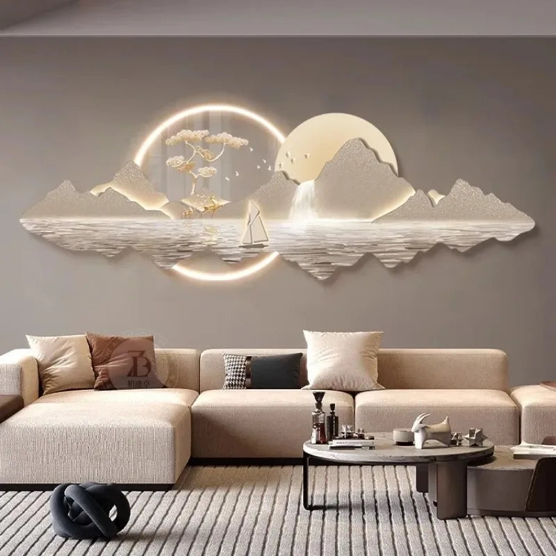 Nordic Silent Wall Watch – Aesthetic Metal Wall Art Clock for Modern Interiors