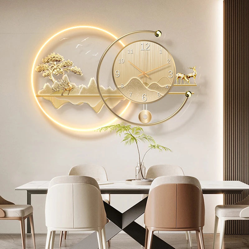 Luxury Digital Xenomorph LED Wall Clock – Futuristic Elegance for Modern Interiors
