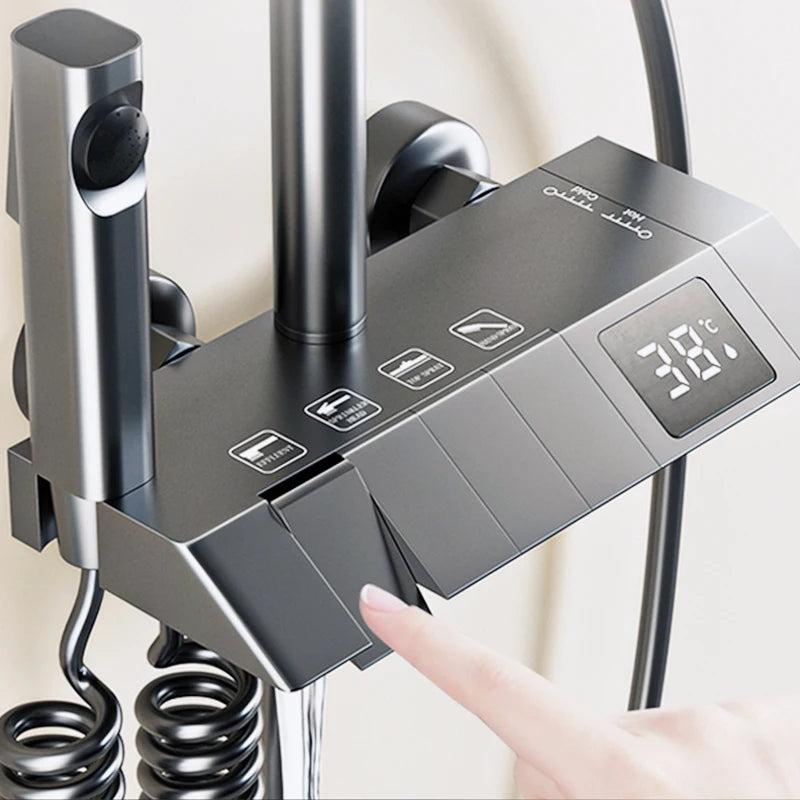 Shower Set with LED Digital Display