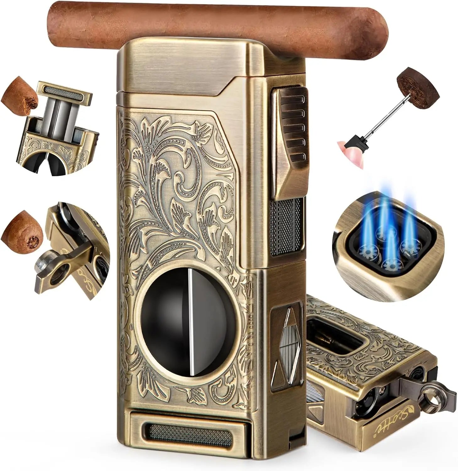 4 Jet Flame Cigar Lighter