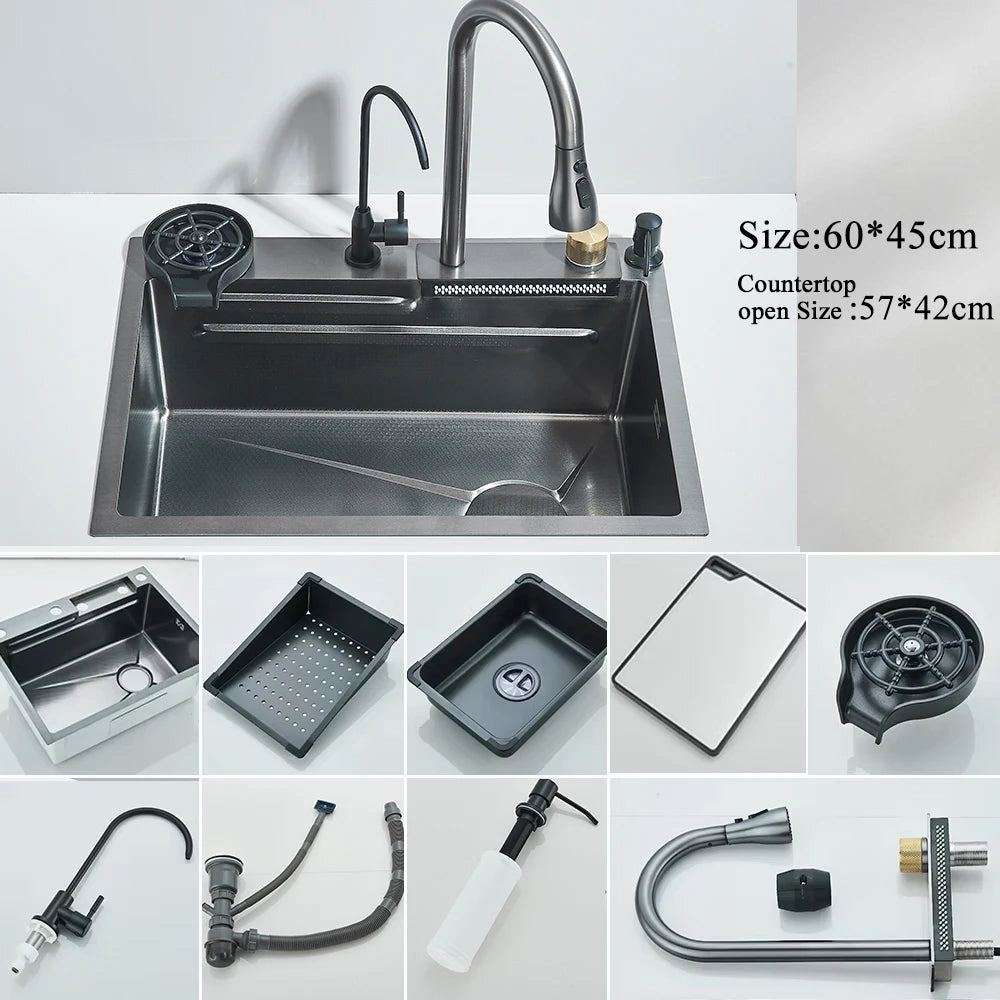 Premium Stainless Steel Digital Display Sink Specifications