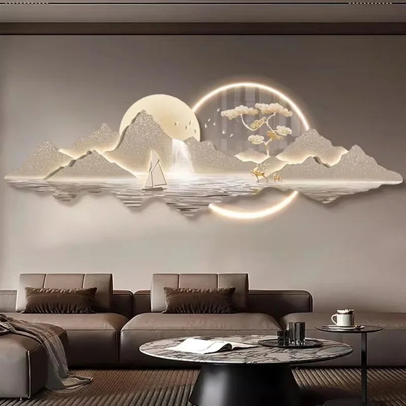 Nordic Silent Wall Watch – Aesthetic Metal Wall Art Clock for Modern Interiors